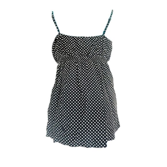 EXPRESS POLKA Dot Spaghetti Strap Tank Top Camisole Size Medium - Picture 2 of 3